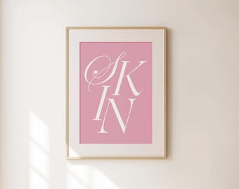 Esthetician Studio Decor, Esthetician Art, Beauty Salon Decor, Nail Tech Gift, Makeup Room Decor, Girly Wall Art, Minimalist Typography Art