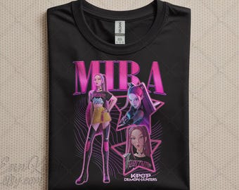 Mira K-Pop Demon Hunter PNG | Retro Anime Style Girl Design | Neon Cyberpunk Pop Culture Art | Digital Download