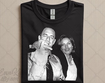 Elliot and Olivia Law and Order F Finger Style Digital Download | Pop Culture Tv Show PNG | Funny SVU Design for DIY Shirt & Wall Art