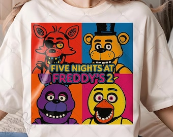 Five Nights at Freddy Movie 2 Andy Warhol Style PNG | Horror Pop Culture Art | FNAF Movie Design | Digital Download