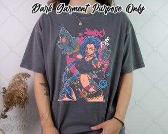 Jinx Arcane Vector in| Pop Culture Anime Art | Aesthetic Character Design | Digital Download TNGN