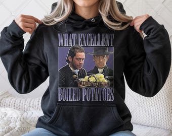 Pride and Prejudice What Excellent Boiled Potatoes Meme | Boxy PNG Design | Classic Movie Pop Culture Art for DIY Shirt & Print