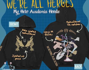 Sudadera con capucha ¡Todos somos héroes! / MHA BNHA / Merchandising de anime