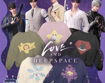 Sudadera con personajes de Love and Deepspace – Pullov con sutil inspiración en el anime