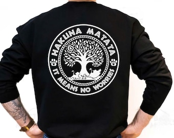 Hakuna Matata-logo png, kunst Disney Animal Kingdom, Lion King Simba Timon Pumbaa Zazu png, familievakantie, cadeau voor hem, cadeau moeder vader