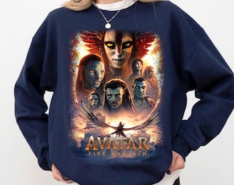 Avatar Fire and Ash PNG, Sci-Fi Movie 2025 Shirt Design, Pandora World Art, Na'vi Clans, Action Movie Fan Art, Digital Sublimation File