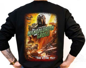 The Mandalorian and Grogu PNG, This Is The Way, Star Wars Poster, Sci-Fi Movie Art, Digital File for Sublimation