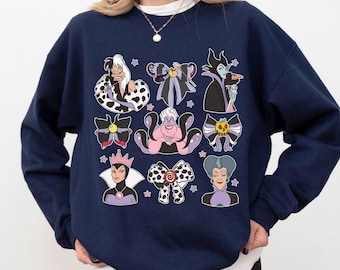 Disney Bösewichte Zeichen PNG, Böse Bögen Disney PNG, Cruella, Ursula, Maleficent, Böse Königin, digitaler Download zur Sublimation