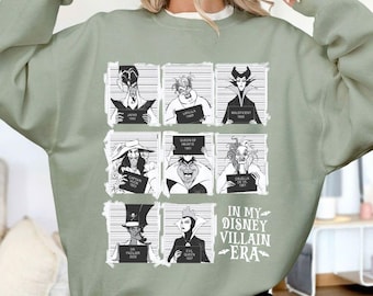 In My Disney Villain Era Png, Disney Villains Mugshot, Bad Witches Club, Ursula Jafar Maleficent, Halloween Spooky Design, Sublimation File