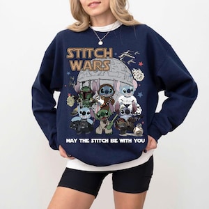 Retro Disney Stitch Wars PNG, Galaxy's Edge Stitch Cosplay Star Wars Characters, May The Stitch Be With You PNG, Family Stitch Birthday Boy