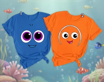Nemo and Dory PNG, Finding Nemo Couples Matching PNG, Best Friends Matching Art, Disney Pixar Printable, Epcot Vacation Sublimation File