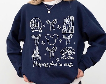 Four Parks Disney World PNG, Coquette Bows Style PNG, Happiest Place on Earth PNG, Magic Kingdom Digital Sublimation File