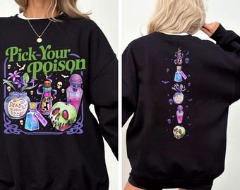 Witchy Pick Your Poison PNG, Spooky Halloween PNG, Poison Apple Potion, Disney Villain Art, Digital Sublimation File