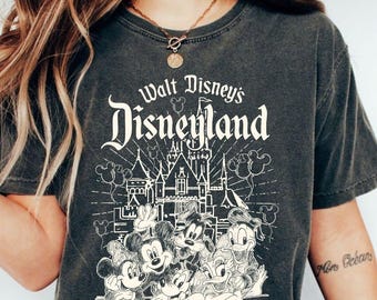 Walt Disney's Disneyland PNG, Mickey and Friends Castle Art, The Happiest Place on Earth, Family Trip, Disneyland Trip | Sublimation File