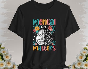 T-shirt Questions de santé mentale - T-shirt de soutien pour la sensibilisation, les soins personnels, cadeau pour les défenseurs de la santé mentale, vêtements de confort, vêtements inspirants
