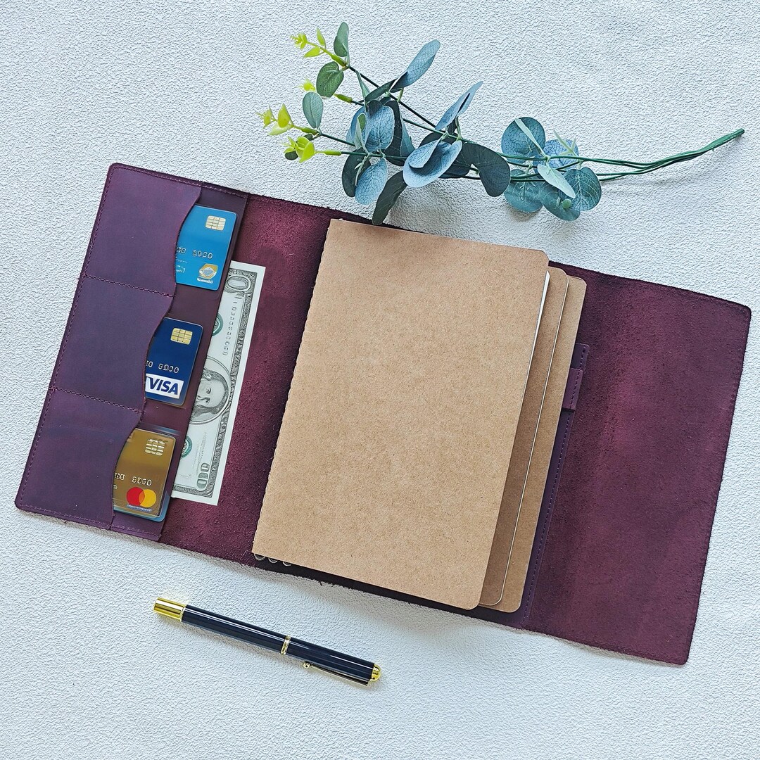 Personalised Leather Journal Cover, Traveller’s Notebook Cover, Custom ...