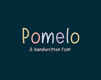 Pomelo Handwritten Font - Digital font - Neat handwriting font for note-taking - Goodnotes font - Stickers - Classroom - Instant download