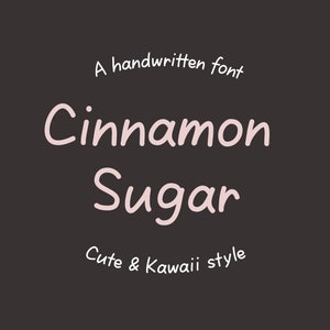 Cinnamon Sugar Handwriting Font - Police numérique - Police d’écriture manuscrite soignée pour la prise de notes - notes d’étude - GoodNotes - planificateur numérique - Mignon