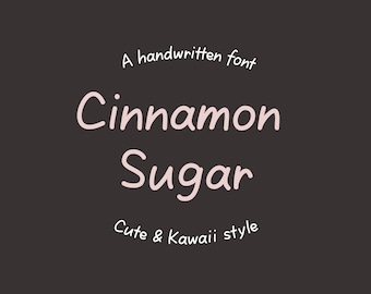 Cinnamon Sugar Handwritten Font – Cute Note-Taking (Digital Font)