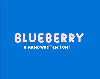 Blueberry Handwritten Font - Digital font - Neat handwriting font for note-taking - Uppercase - Goodnotes - Classroom - Instant download