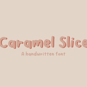 Police manuscrite Caramel Slice - Police numérique - Police d'écriture soignée pour la prise de notes - notes d'étude - Goodnotes - planificateur numérique
