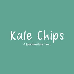 Police manuscrite Kale Chips - Police numérique - Police d'écriture soignée pour la prise de notes - Goodnotes - Salle de classe - Autocollants - Téléchargement instantané