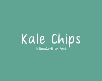 Kale Chips Handwritten Font: Neat Note-Taking Font (Digital Download)