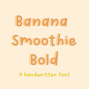 Banana Smoothie Bold Handwritten Font - Police numérique - Police d'écriture soignée pour la prise de notes - notes d'étude - Goodnotes - planificateur numérique