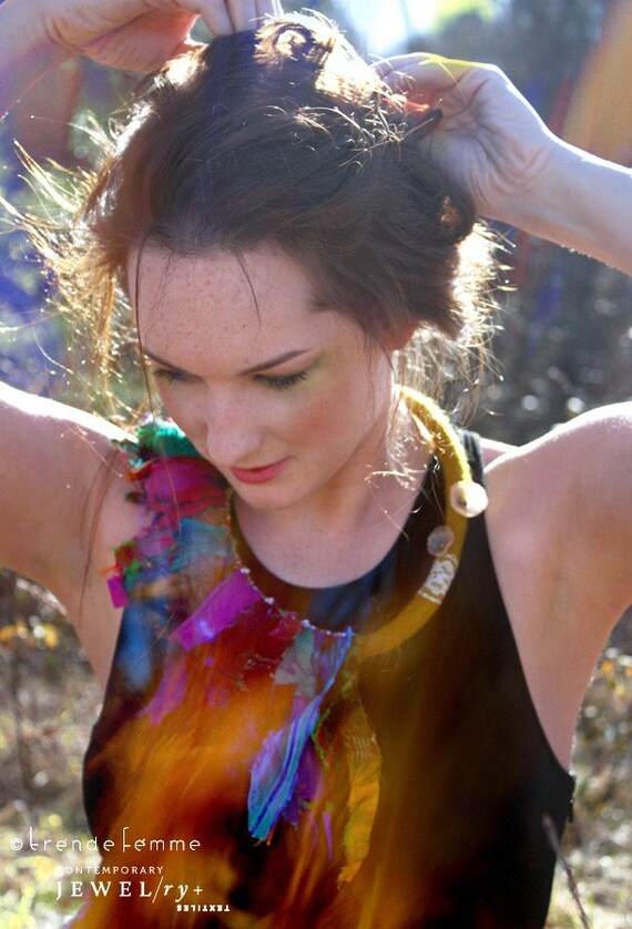 Gypsy Caravan Couture Upcycled Bohemian Sari Necklace Etsy
