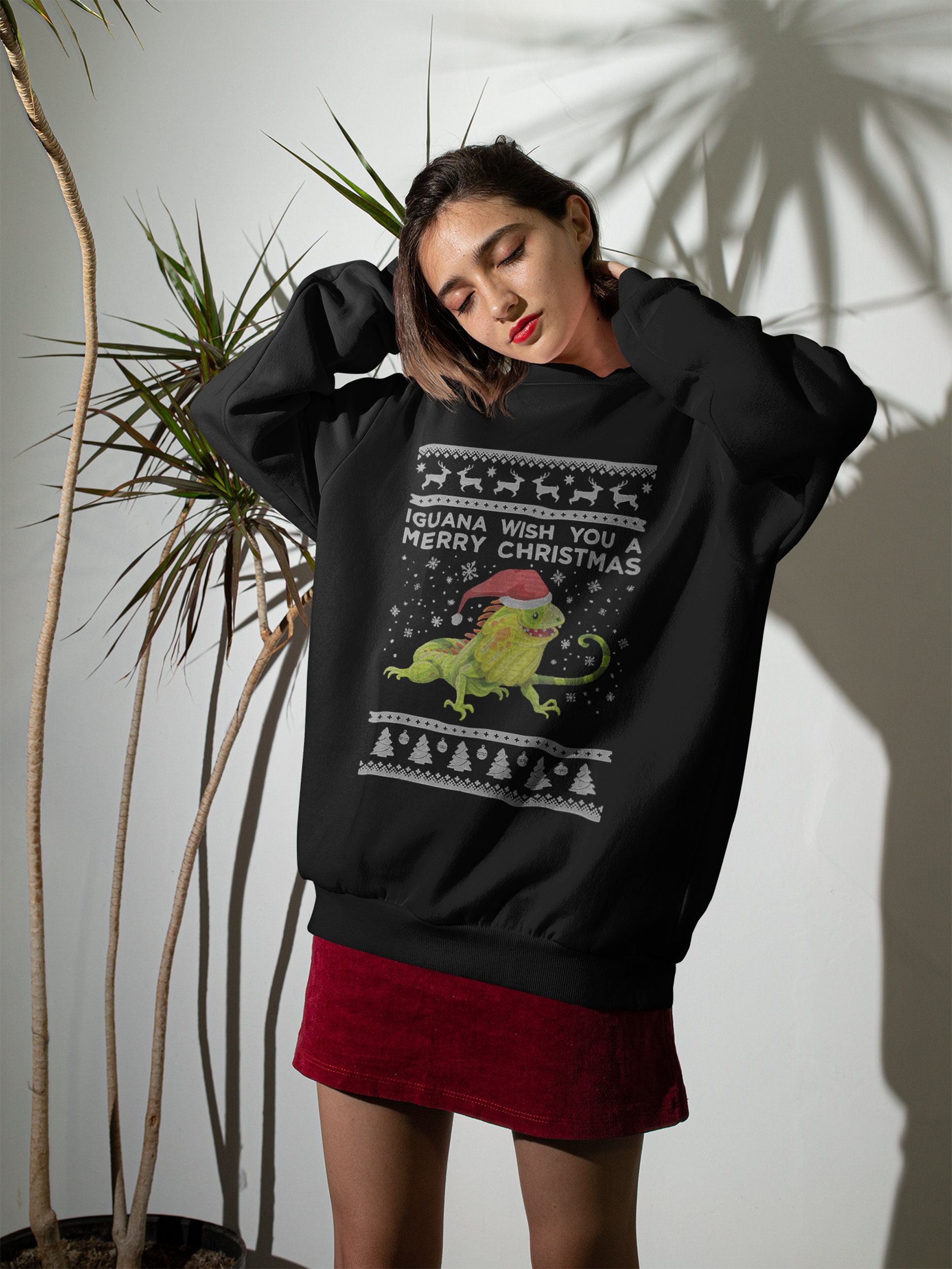 Discover Iguana Ugly Christmas Sweatshirt