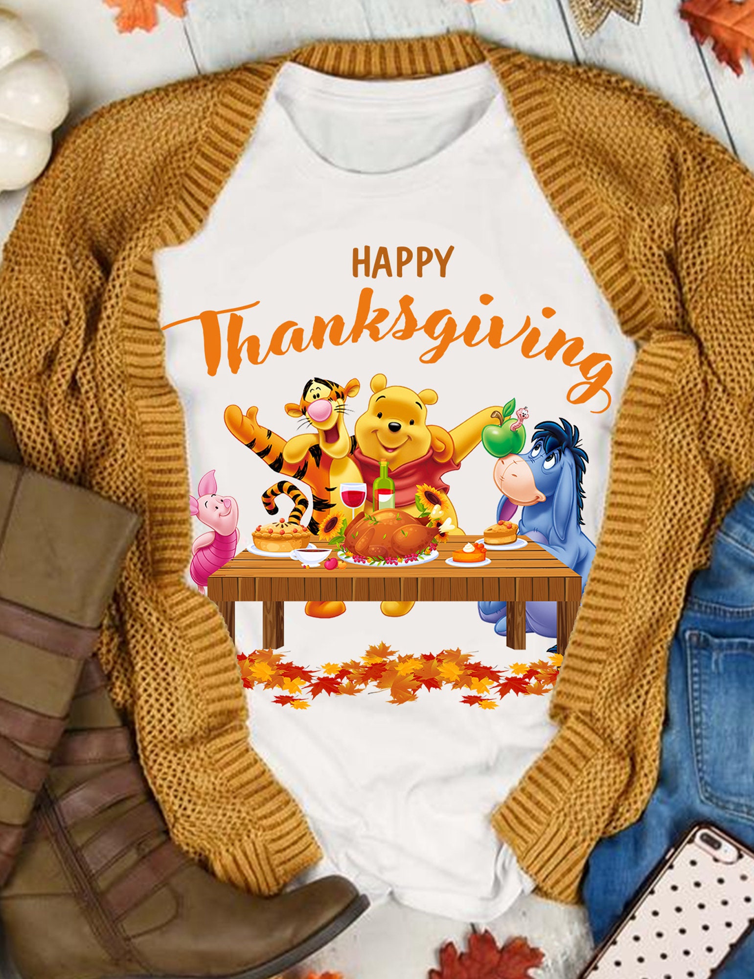 Happy Thanksgiving TShirt, Disney Pooh The Winnie, Eeyore Shirt sold by