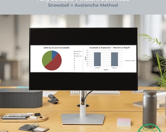 Debt Payoff Tracker Excel | Debt Snowball & Avalanche Calculator | Budget Planner Spreadsheet
