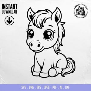 Baby Pony Clipart, süße Baby Tier Clipart, Baby Kinderzimmer Clipart, Bauernhof Tier, Baby-Dusche Clipart, Baby Pony Png
