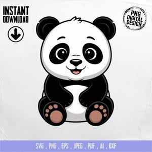 Clipart bébé panda, clipart mignon panda, bébé animal clipart, clipart chambre d&#39;enfant, ours panda Png, clipart shower de panda
