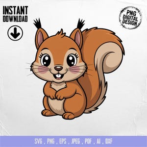Cute Squirrel Clipart, Baby Animal Clipart, Nursery Clipart, Squirrel Png, Woodland Animals, Baby Shower Clipart, Squirrel Designs