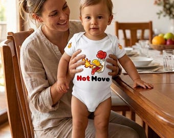 Body infantil com estampa de galo em chamas, desenho animado de galinha em movimento, 100% algodão para recém-nascidos.