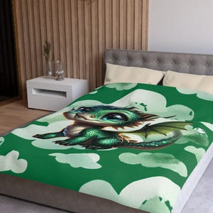 Dragon Microfiber Duvet Cover - Cozy Kids Room Décor, Fantasy Bedding, Nursery Gift, Dragon-Lovers, Playful Home, Kids dragon Blanket