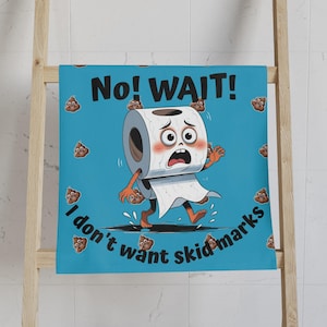 Funny Bathroom Hand Towel, Humor Gift for Home, Bathroom Decor, Unique Towel, Quirky Gift Idea, Funny Housewarming Gift