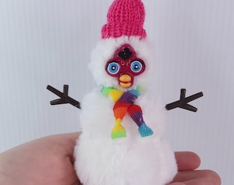Furb Snowman toy Oddbody Handmade in Australia