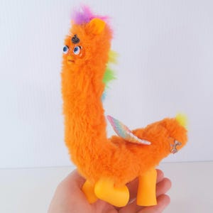 My Little Furb Pferd Pegasus Figur Orange Handmade in Australien