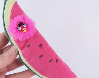 Oddbody Furb Watermelon Plush Bag Charm Keyring