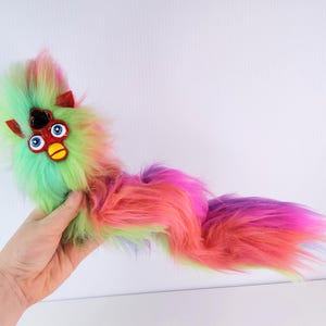 Furb Worm Bendy toy Long Oddbody Rainbow Handmade in Australia