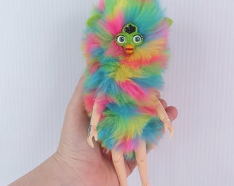 Muñeco Oddbody Furb, figura de juguete arcoíris, hecho a mano en Australia