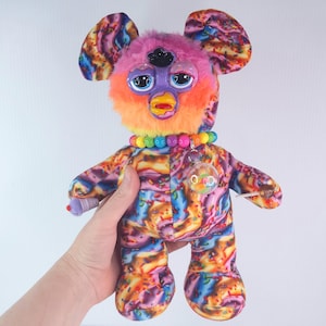 Sweet Candy bear Furb doll figure plush soft toy with micro Furb icecream Rainbow Oddbody Handmade in Australia