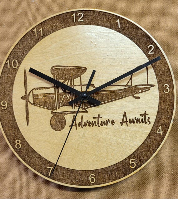 Adventure awaits Bi Plane clock