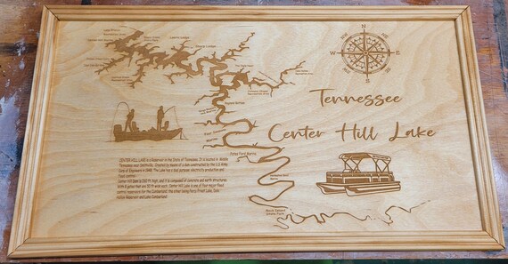 Center Hill laser lake map