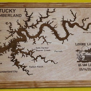 Lake Cumberland Kentucky laser lake map