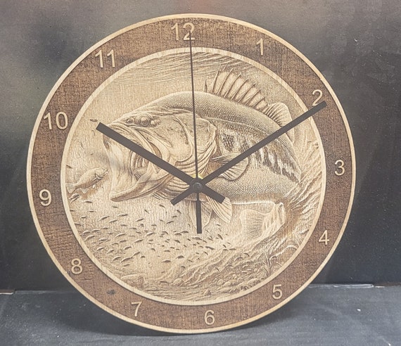 Bass fish clock