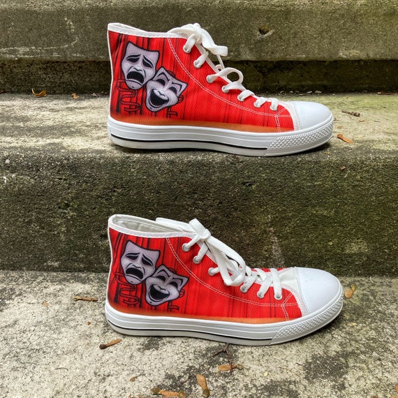 Vintage 90s Red White and Black High Top Theater S