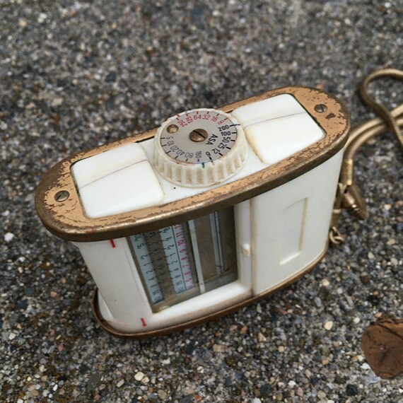 Vintage 40s 50s Photography Light Meter Cream Whi… - image 4